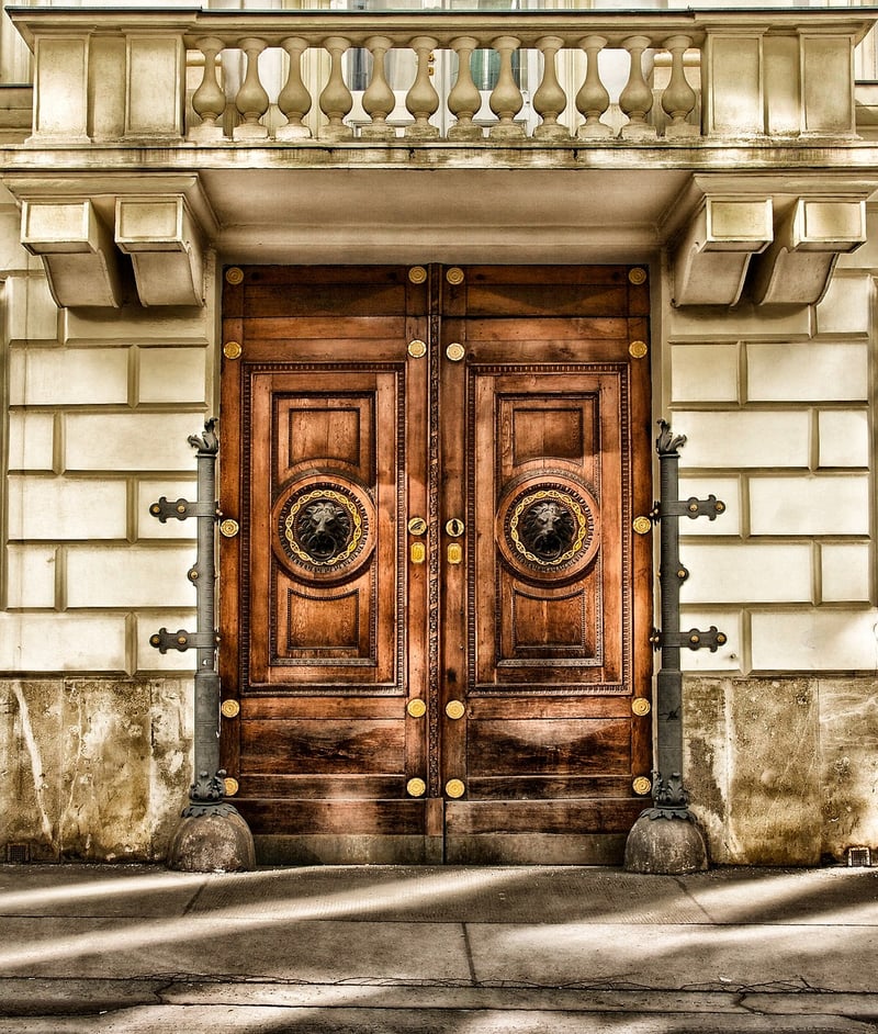 Old wooden door